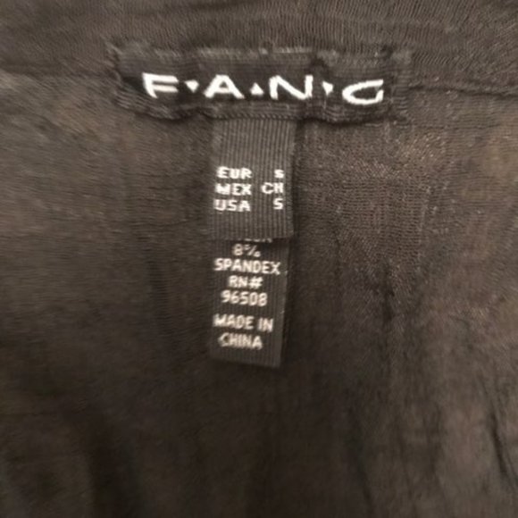 🍁5/30$!! EUC Lace FANG Button Down Black Shirt - Picture 9 of 11